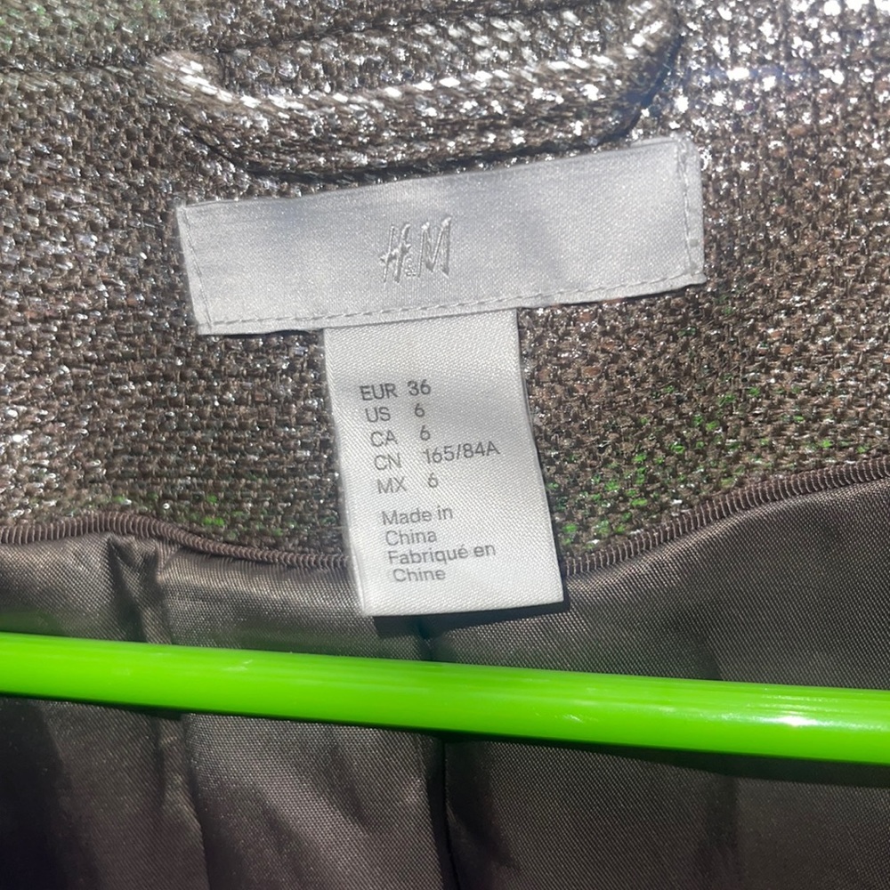 H&M silver and brown suit